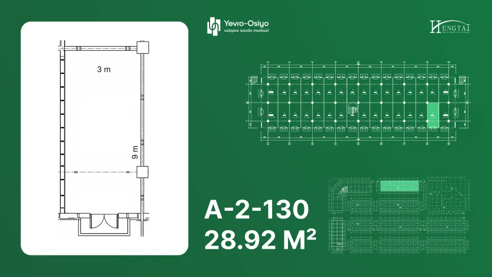 Planirovka — 1 xonali · 28,92 m²